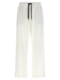 Brunello Cucinelli Track Pants White