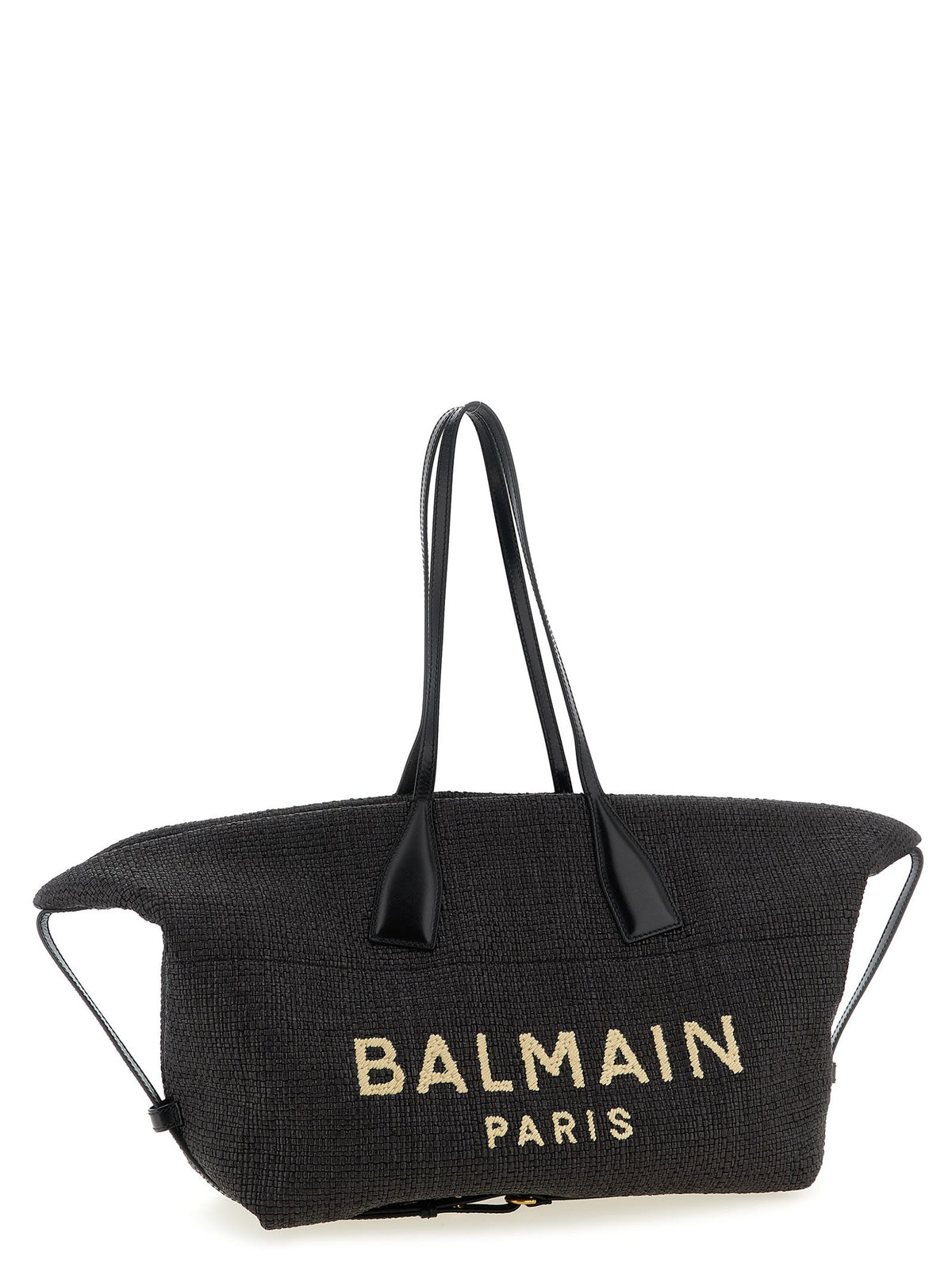 Balmain Track Shopping Bag Black, view 3
