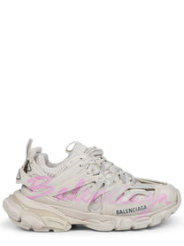 Balenciaga Women's Track Signature Sneaker Beige