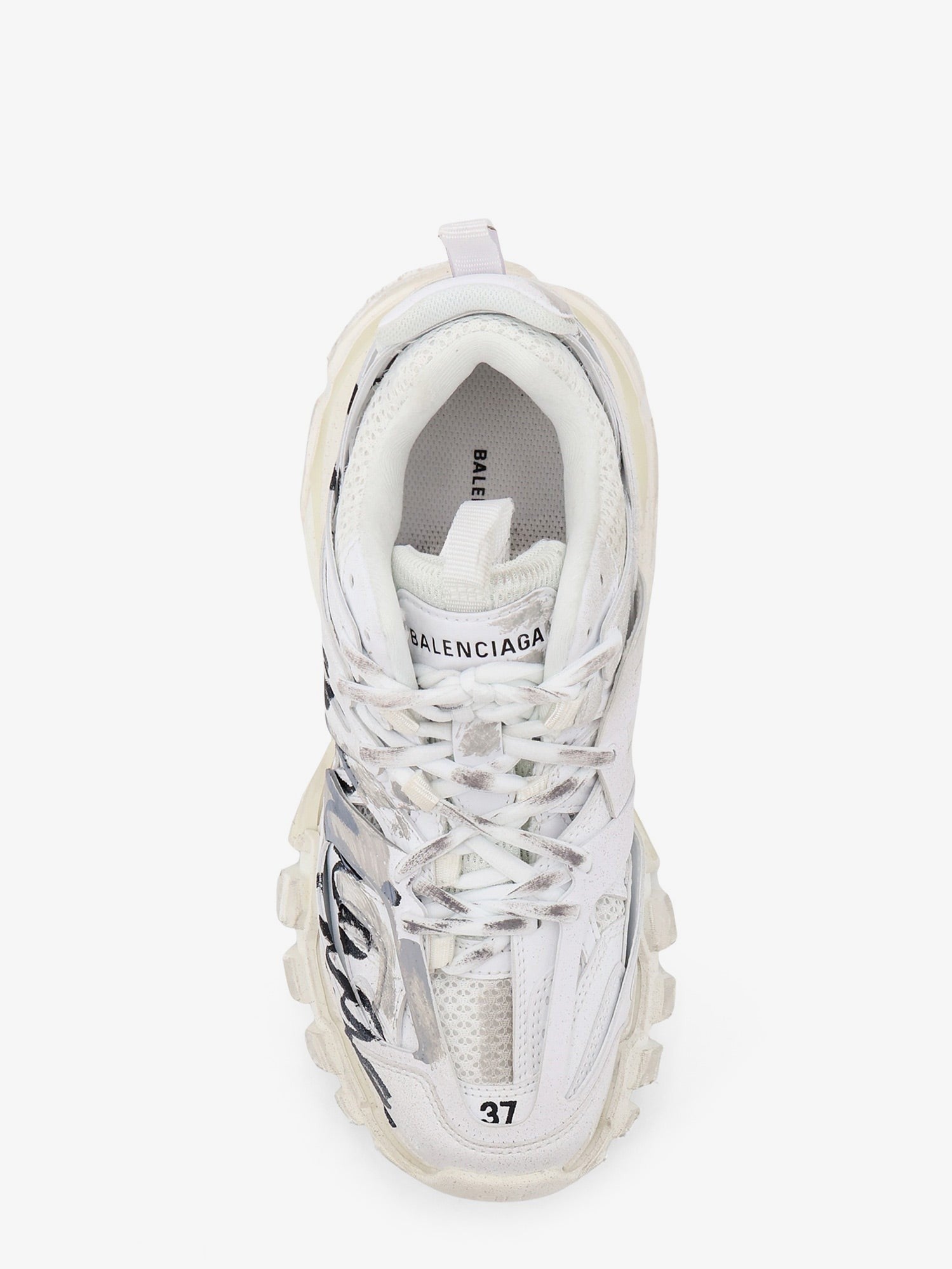 Balenciaga Women's Track Signature Sneakers Black