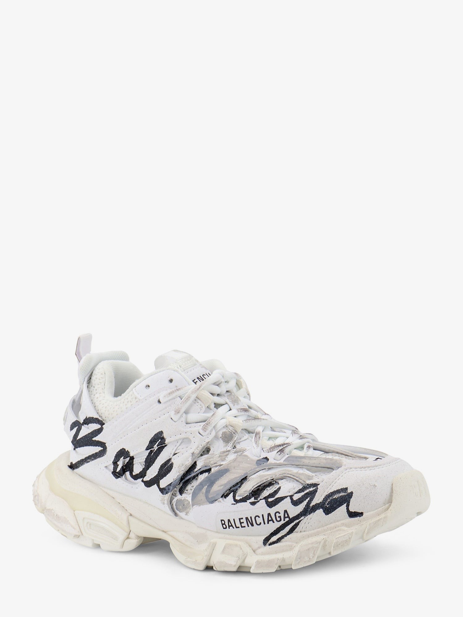 Balenciaga Women's Track Signature Sneakers Black