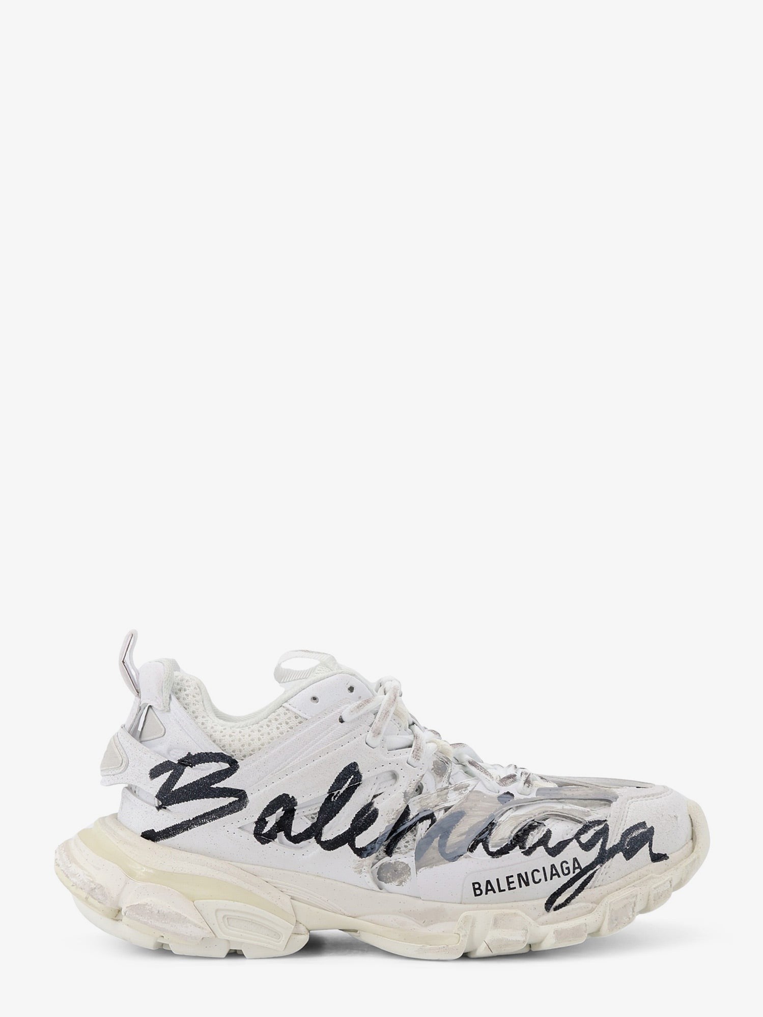 Balenciaga Women's Track Signature Sneakers Black