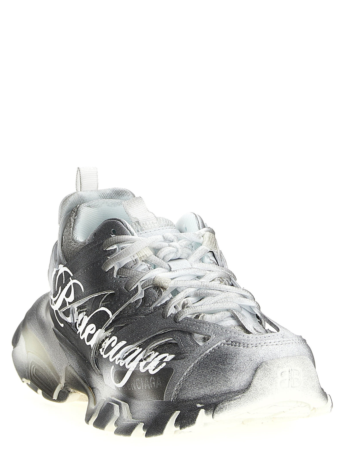 Balenciaga Track Stencil Sneakers Silver, view 2