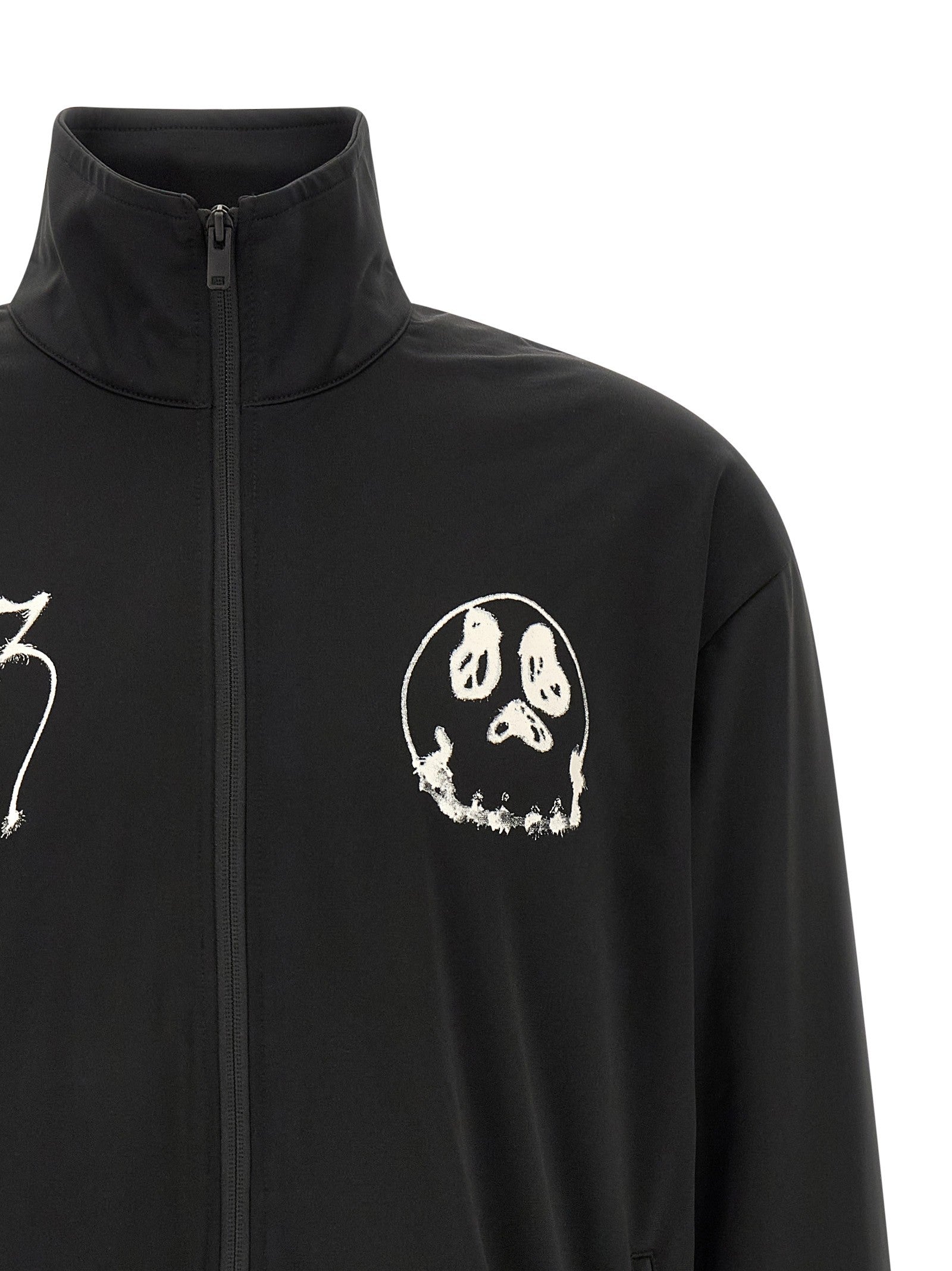 Y-3 Track Top Gfx Nyln Printed Zip Sweatshirt Black