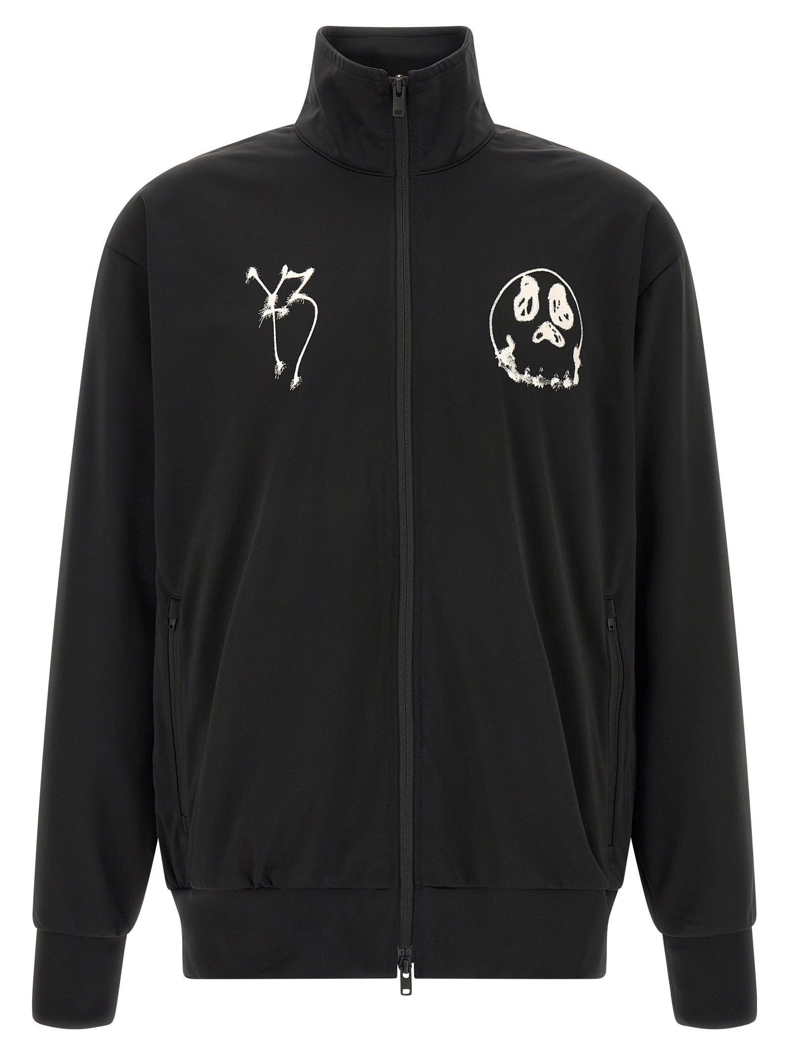 Y-3 Track Top Gfx Nyln Printed Zip Sweatshirt Black