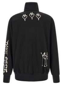 Y-3 Track Top Gfx Nyln Printed Zip Sweatshirt Black