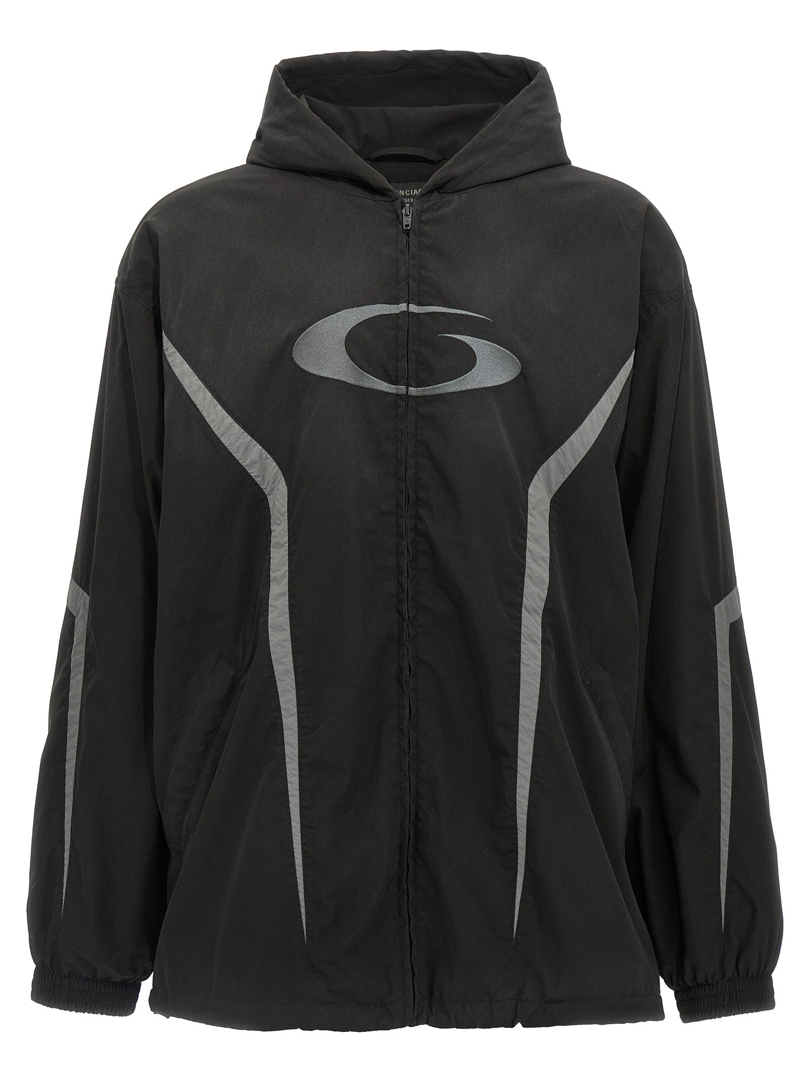Balenciaga Tracksuit Loop Sports Icon Ampia Jacket Black