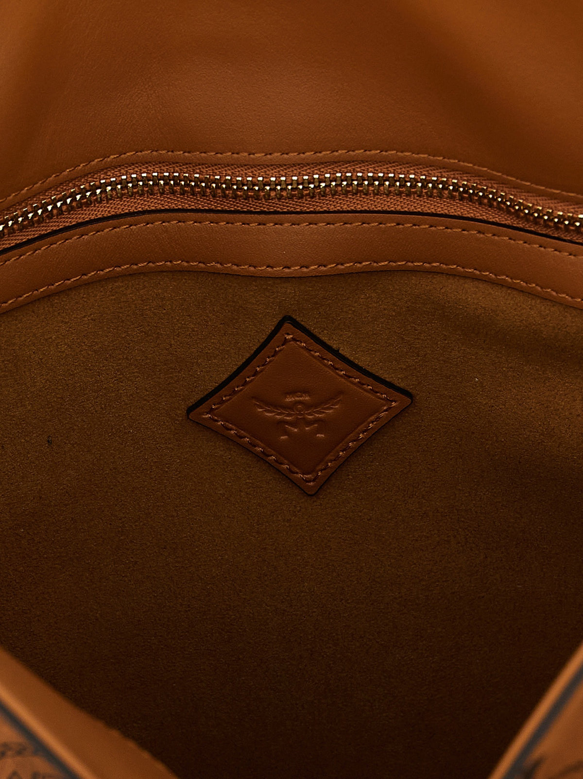 MCM Tracy Large Shoulder Bag Brown, view 4