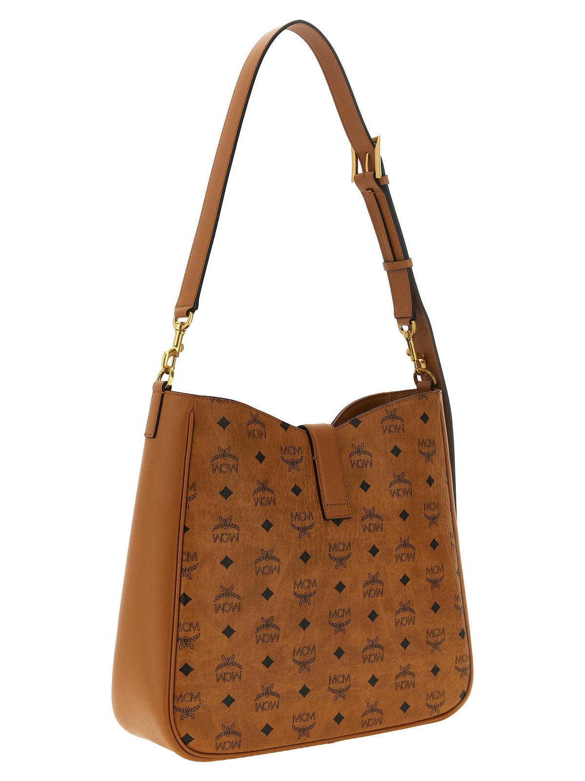 MCM Tracy Large Shoulder Bag Brown, view 2