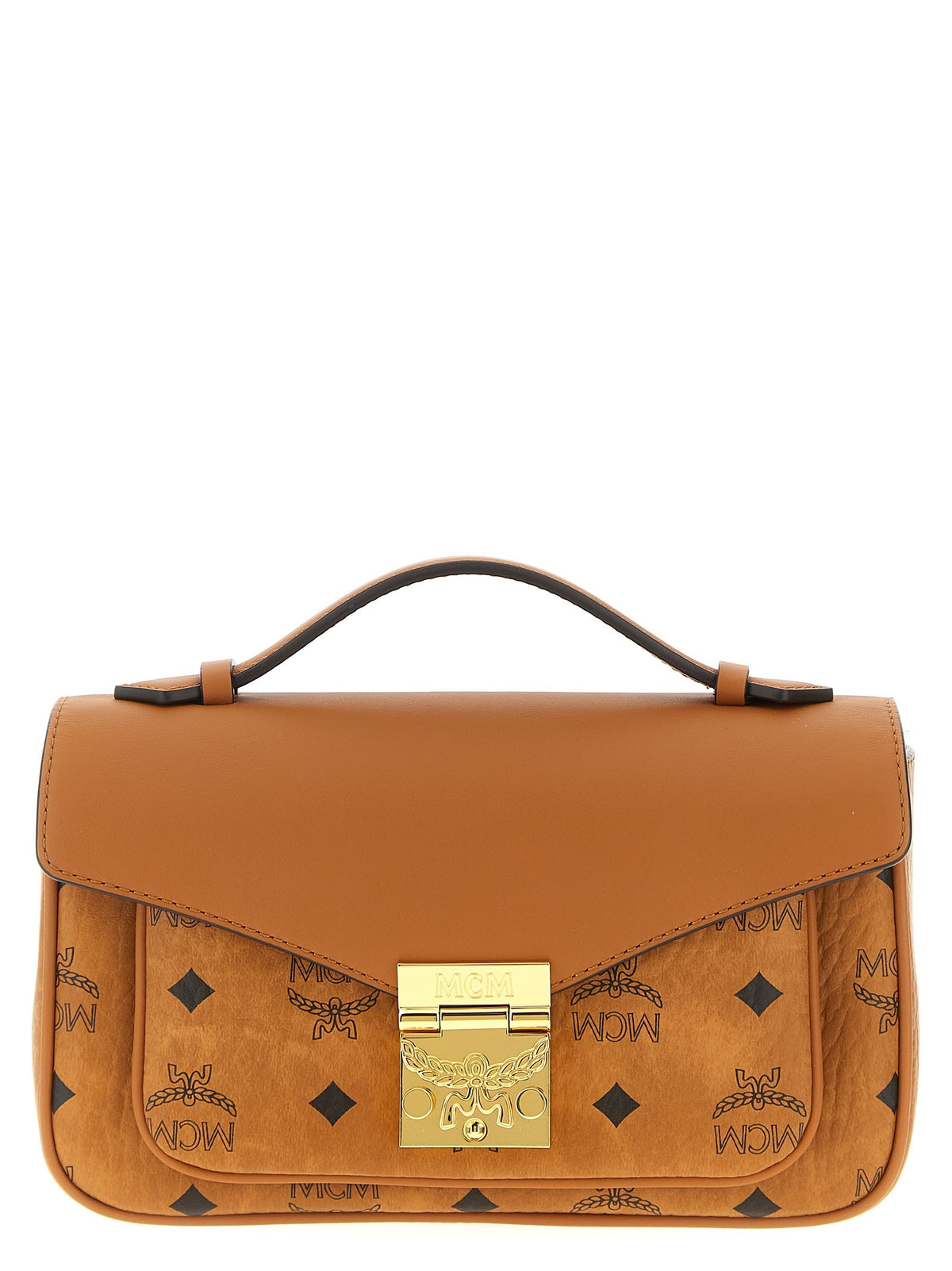 MCM Tracy Medium Shoulder Bag Brown