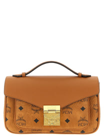MCM Tracy Medium Shoulder Bag Brown