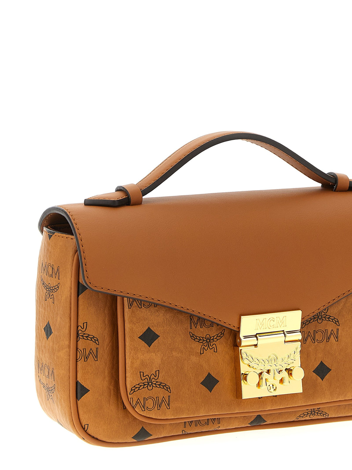 MCM Tracy Medium Shoulder Bag Brown