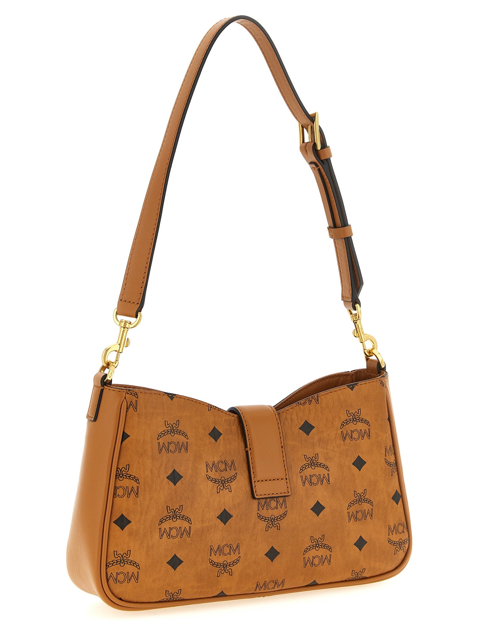 MCM Tracy Shoulder Bag Brown