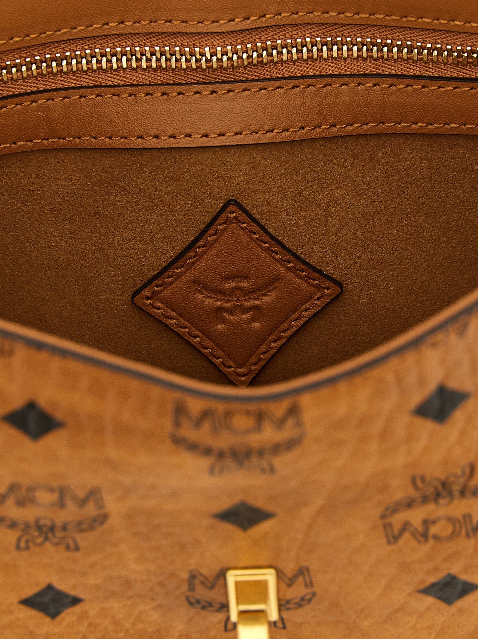 MCM Tracy Shoulder Bag Brown