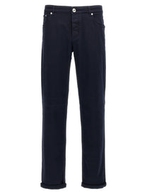 Brunello Cucinelli Traditional Fit Denim Blue