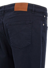 Brunello Cucinelli Traditional Fit Denim Blue