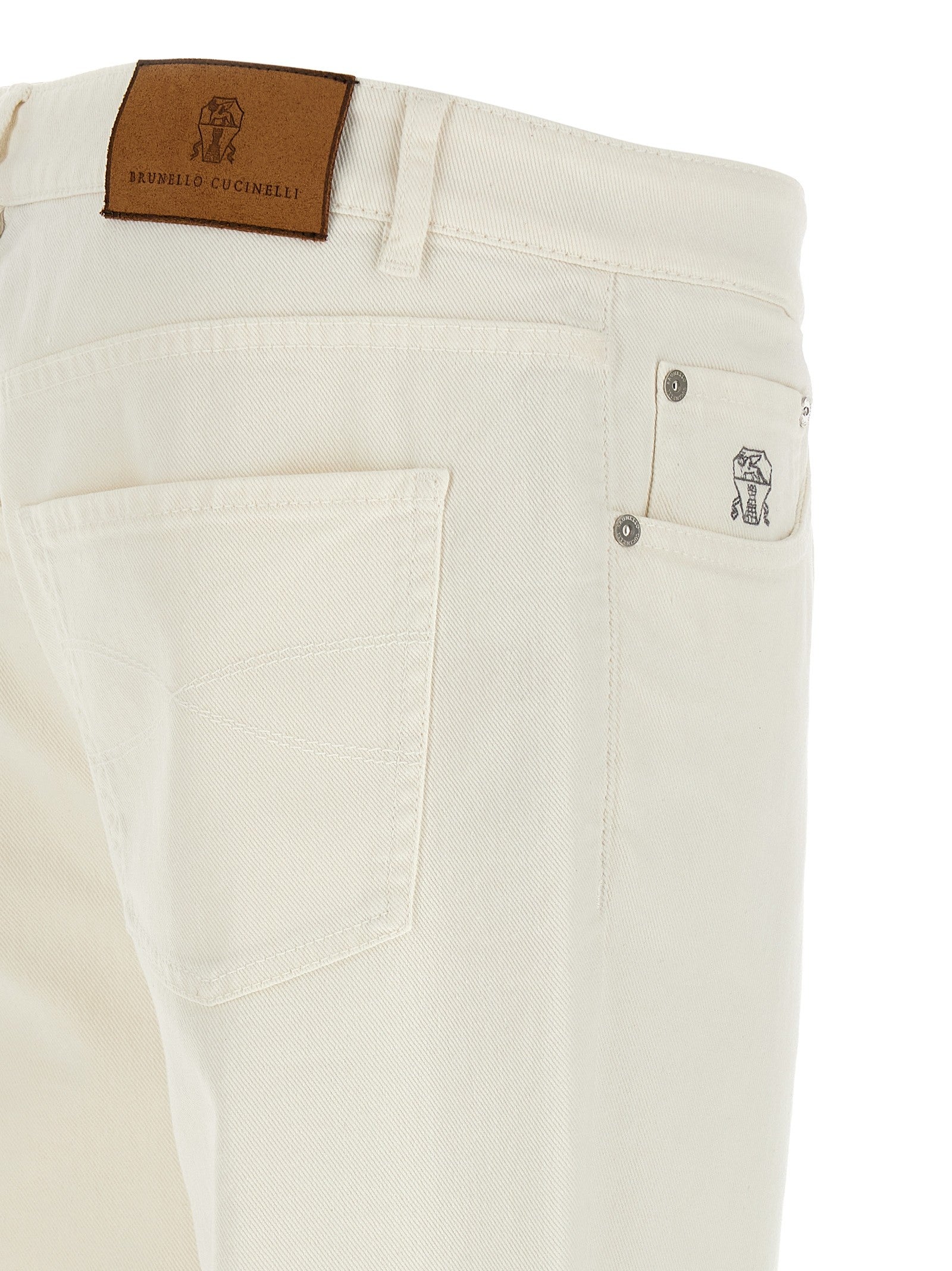 Brunello Cucinelli Traditional Fit Jeans White