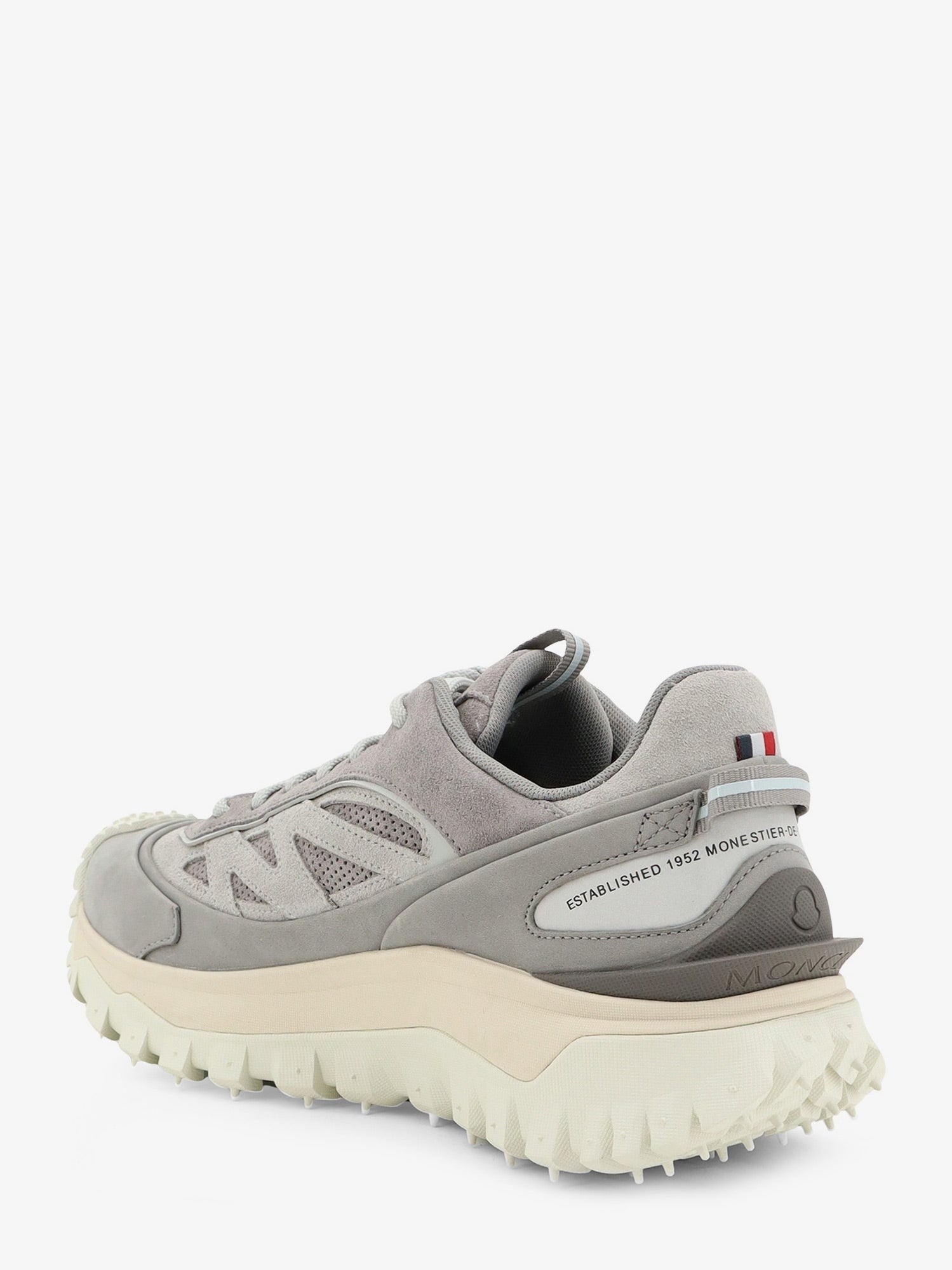 Moncler Men's Trailgrip Apex Craft Gtx Mesh and Suede Sneakers Grey