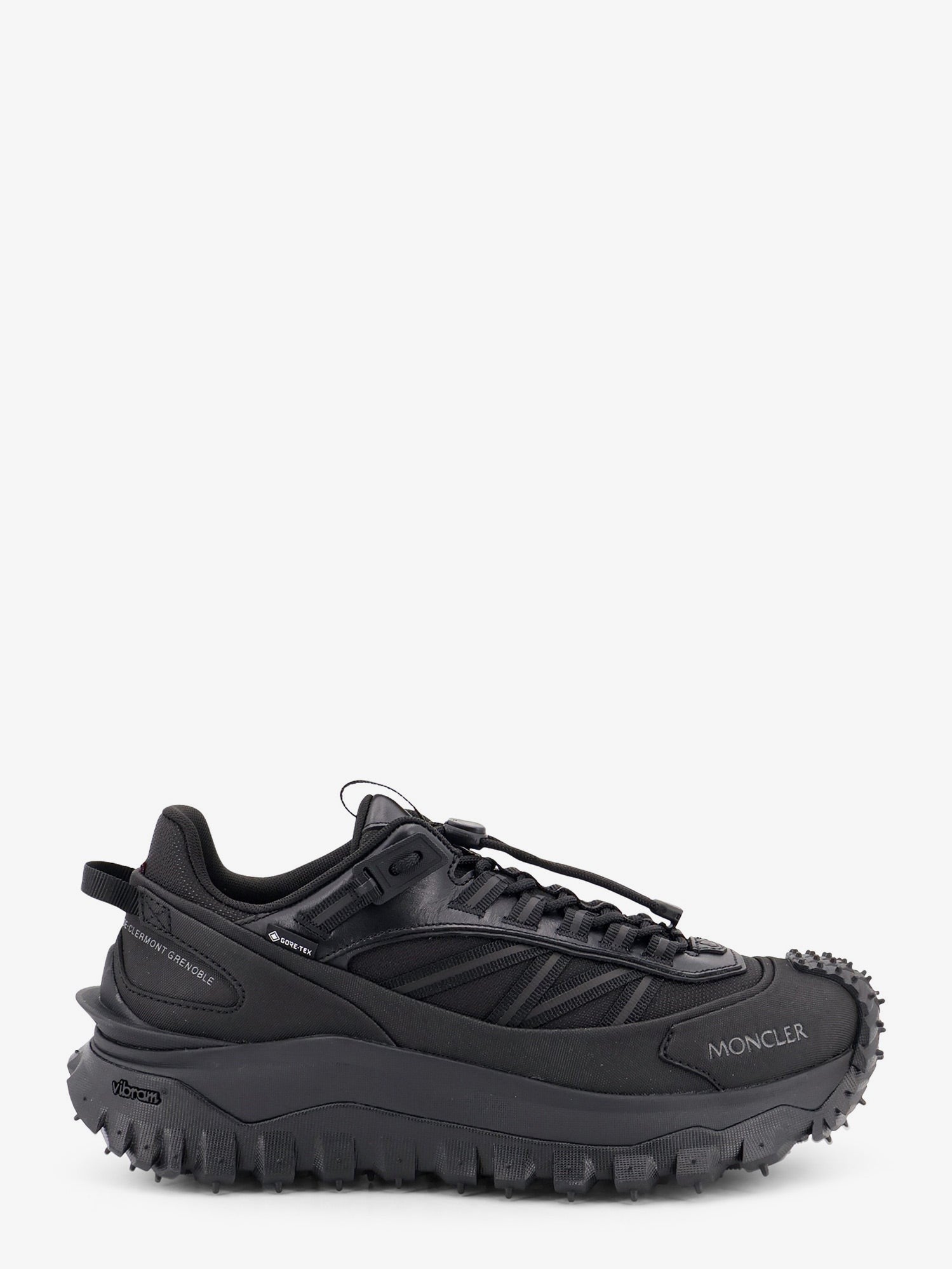 Moncler Men's Trailgrip Gtx Nylon and Leather Sneakers Black