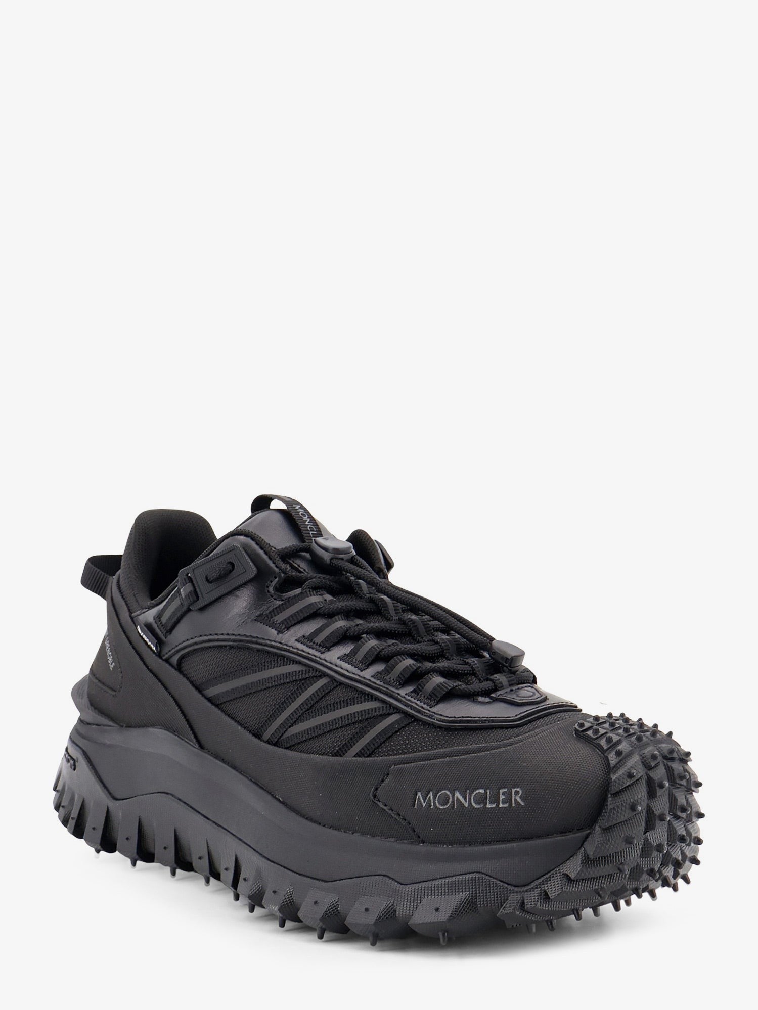Moncler Men's Trailgrip Gtx Nylon and Leather Sneakers Black