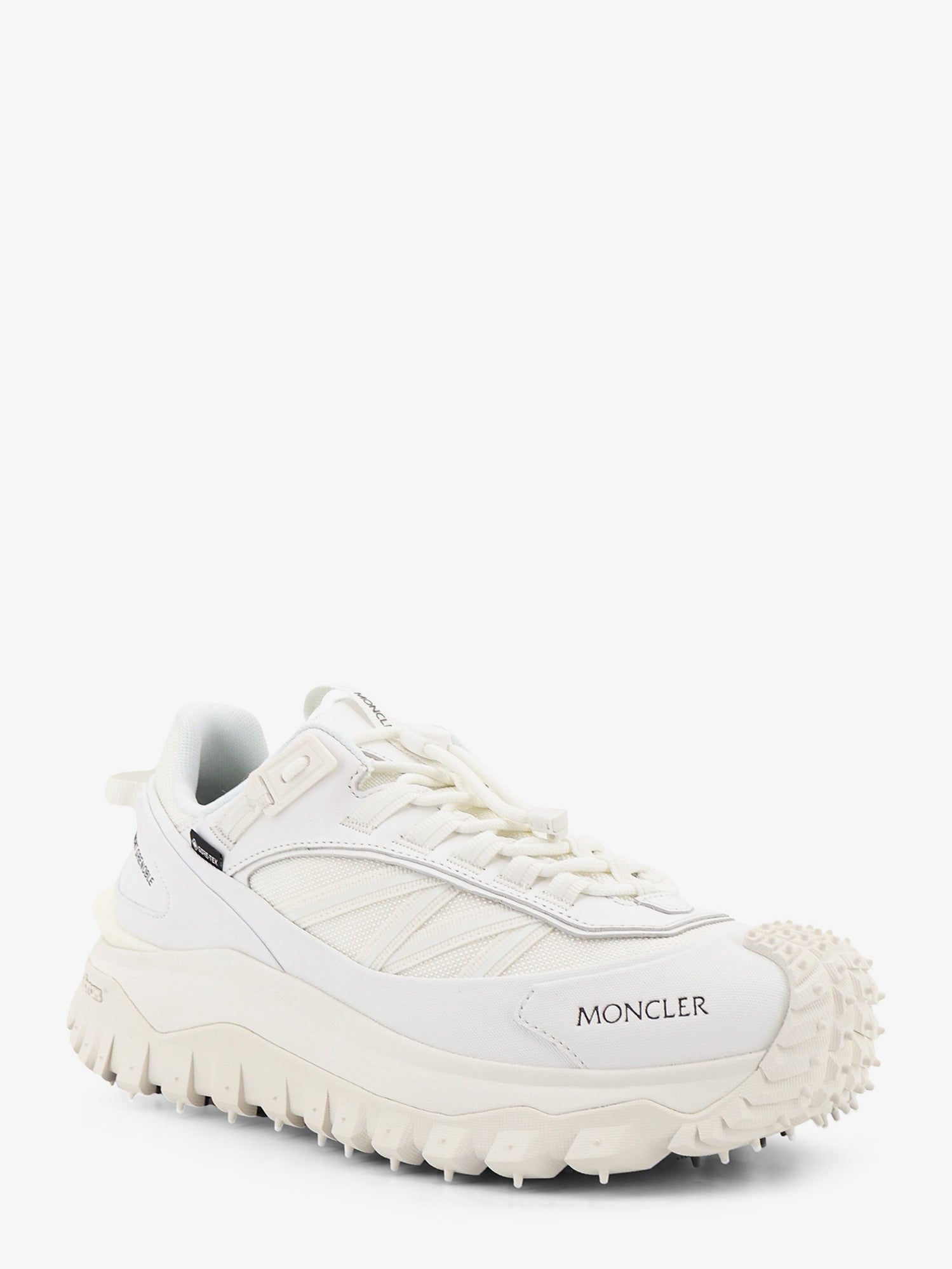 Moncler Men's Trailgrip Gtx Nylon and Leather Sneakers White