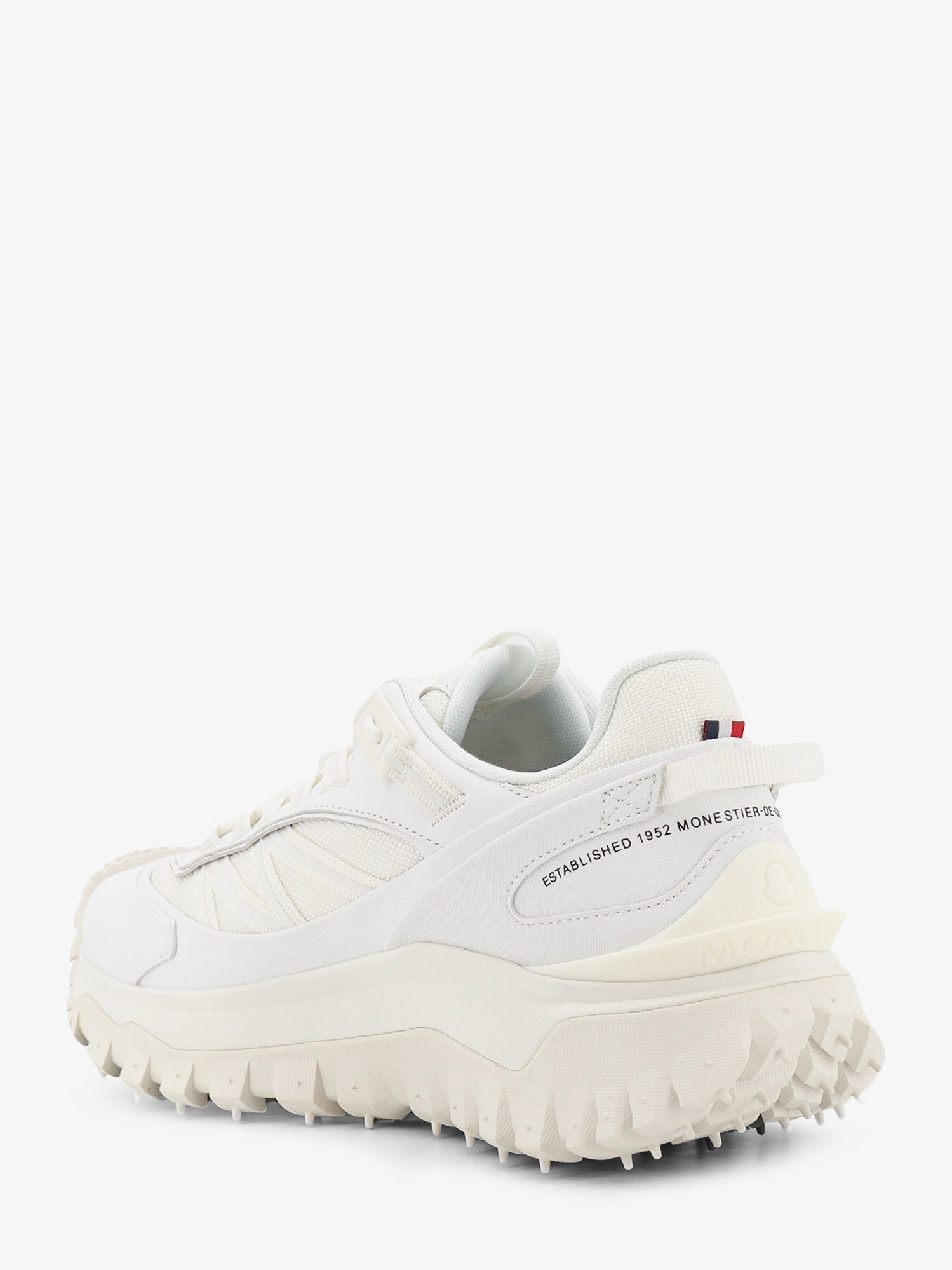 Moncler Men's Trailgrip Gtx Nylon and Leather Sneakers White