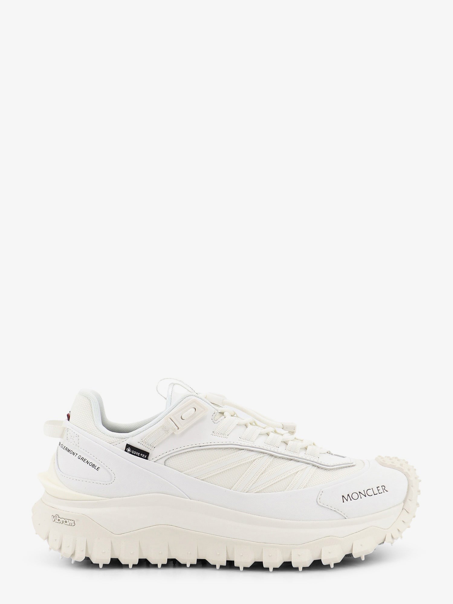 Moncler Men's Trailgrip Gtx Nylon and Leather Sneakers White