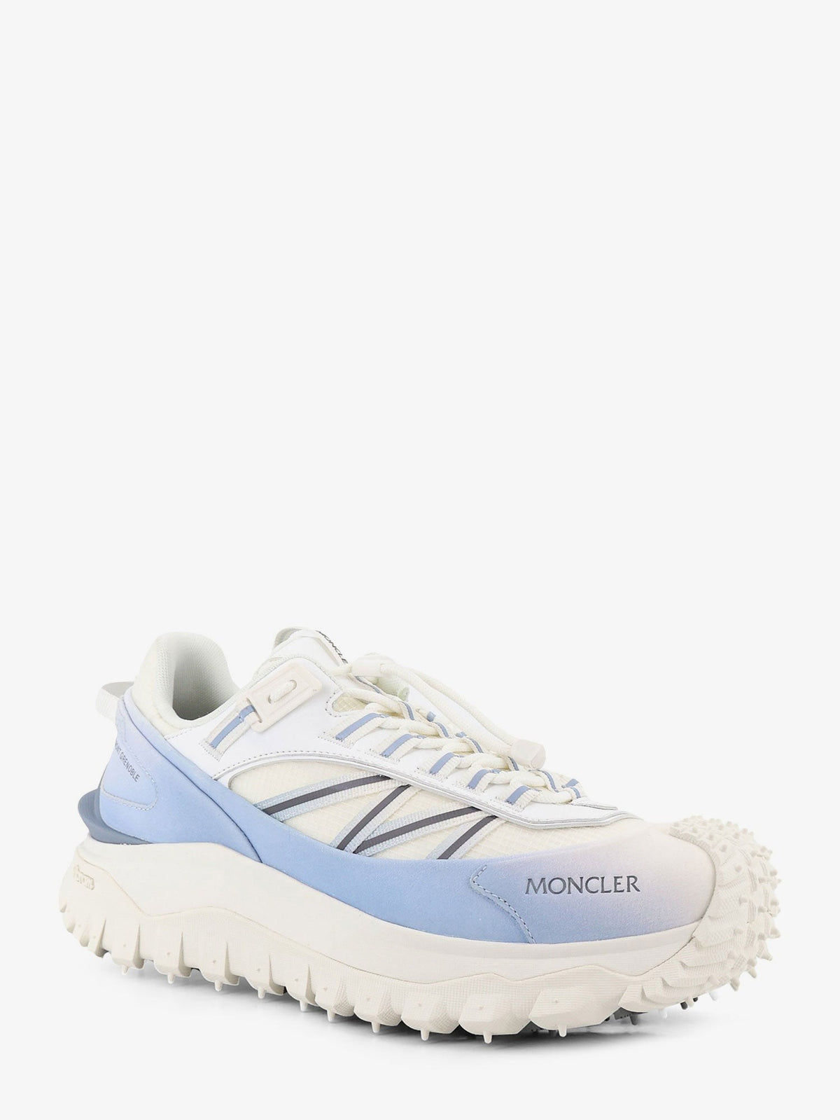Moncler Men's Trailgrip Sneakers in Technical Fabric and Mesh White, view 2