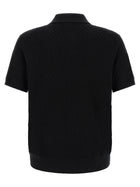 Brioni Trama Weaving Polo Black, view 2