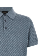 Brioni Trama Weaving Polo Blue, view 3