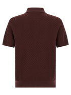 Brioni Trama Weaving Polo Purple, view 2