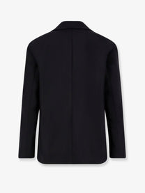 Hevò Men's Trani Double Breasted Wool Blend Coat Blue