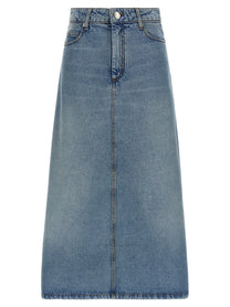 Ami Paris Trapeze Skirt Blue