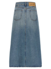 Ami Paris Trapeze Skirt Blue