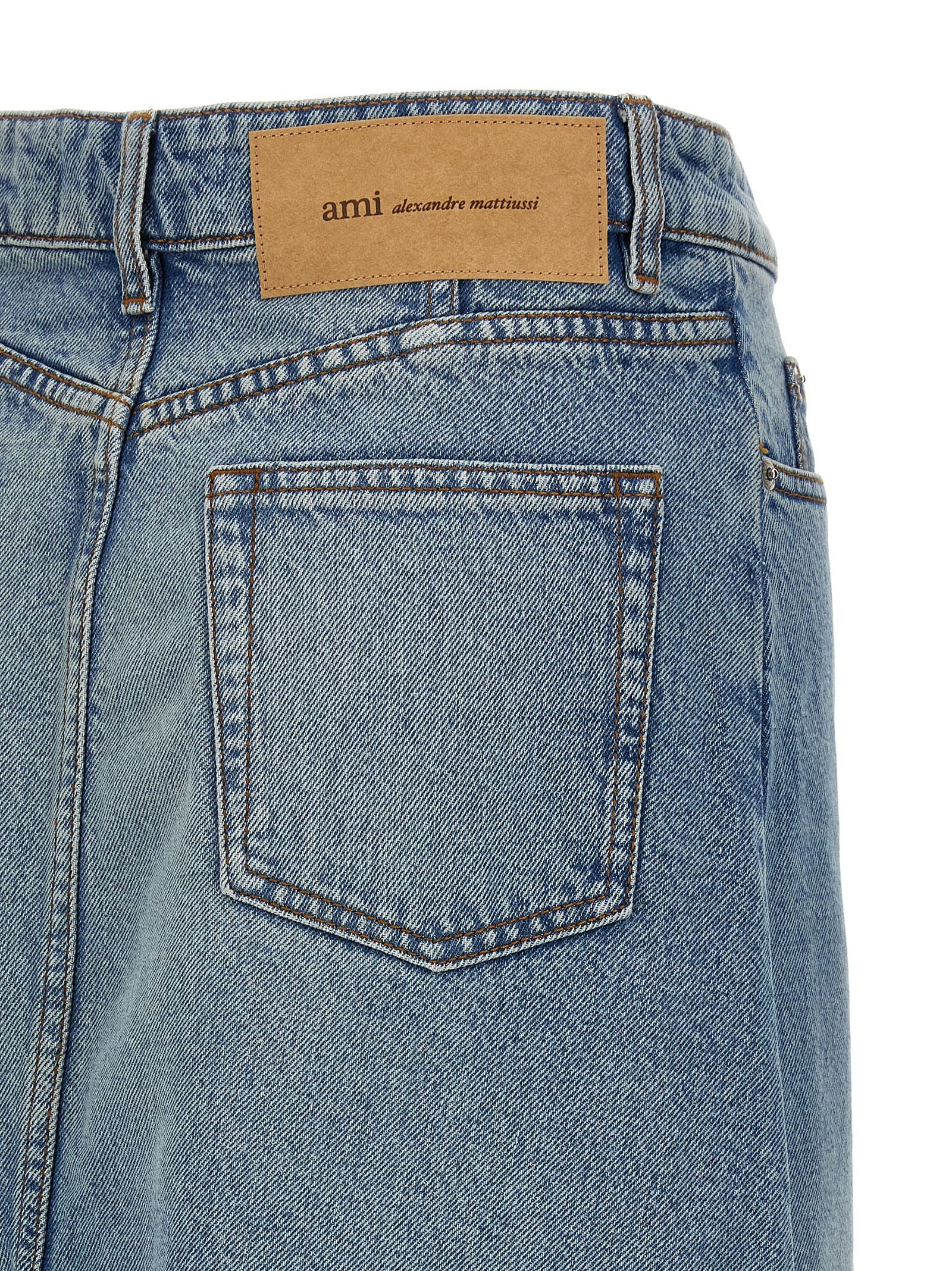 Ami Paris Trapeze Skirt Blue
