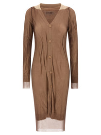 MM6 Maison Margiela Trapped Double Layer Dress Beige
