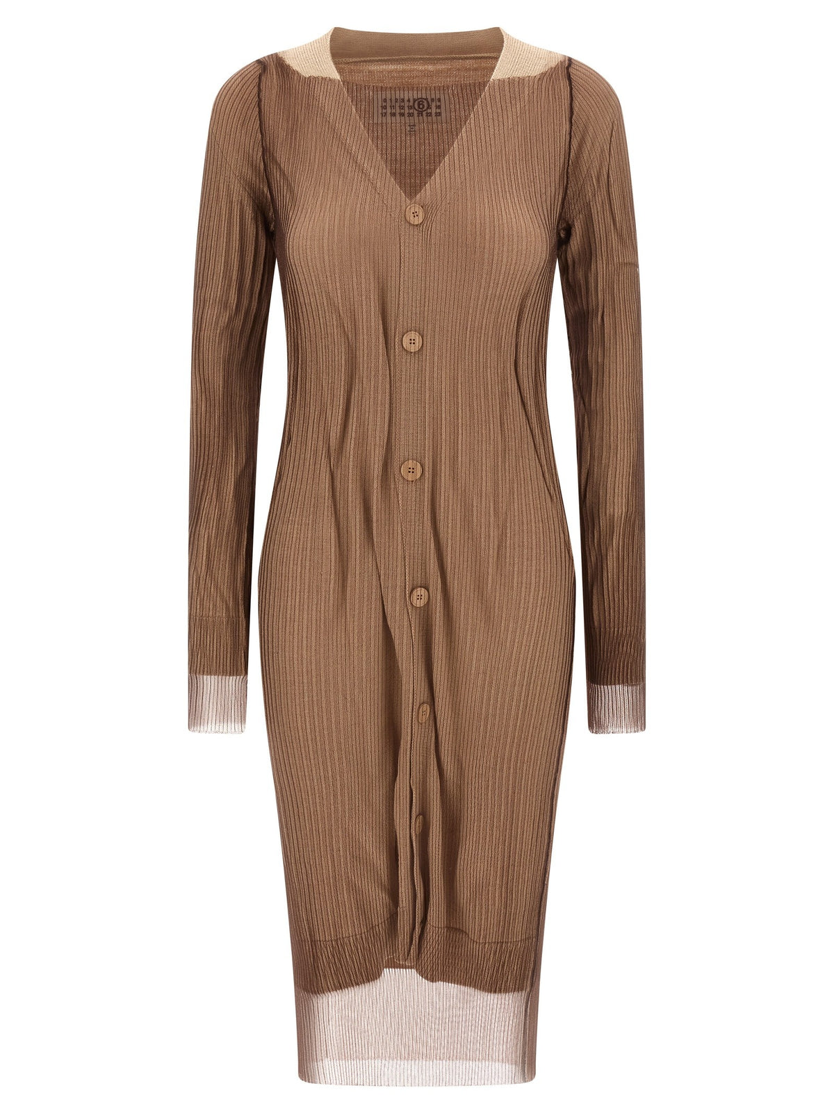 MM6 Maison Margiela Trapped Double Layer Dress Beige