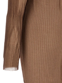 MM6 Maison Margiela Trapped Double Layer Dress Beige, view 4