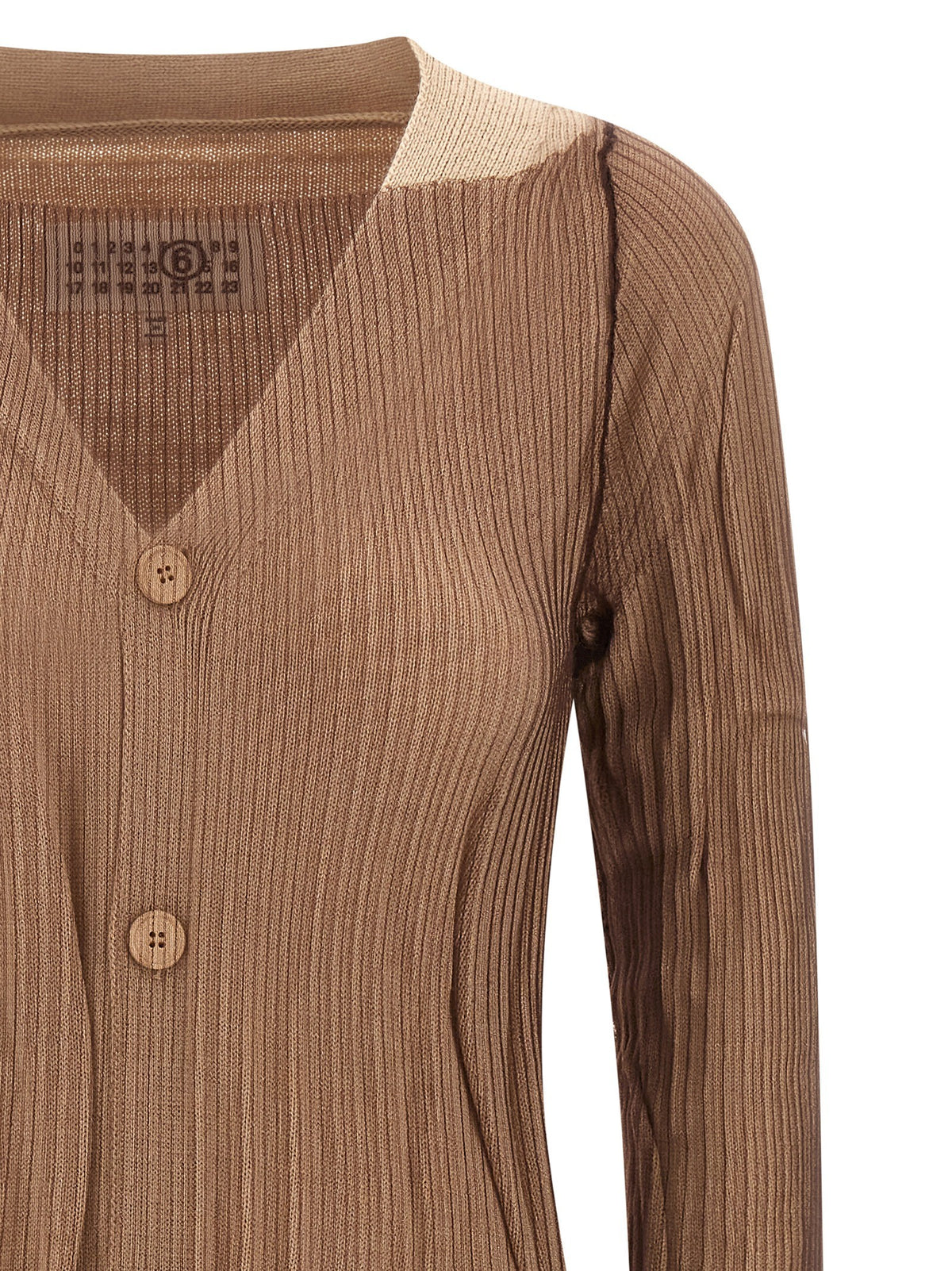 MM6 Maison Margiela Trapped Double Layer Dress Beige, view 3