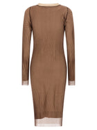 MM6 Maison Margiela Trapped Double Layer Dress Beige, view 2
