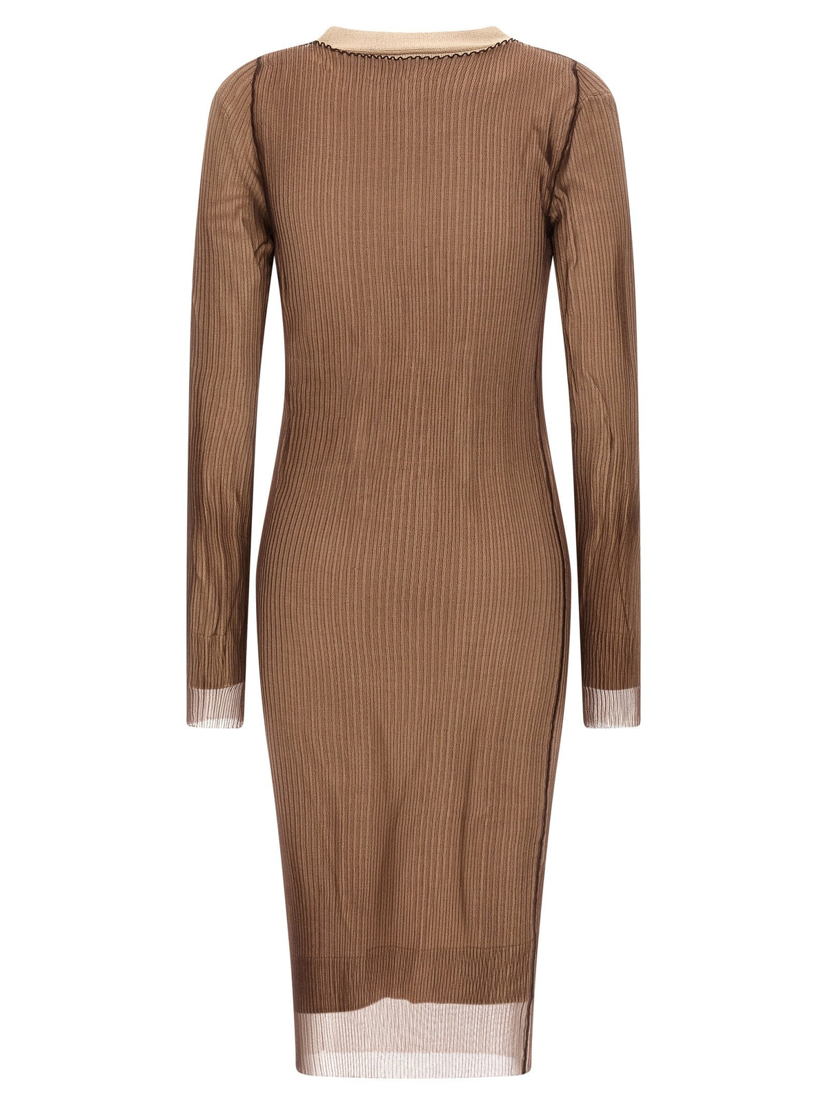 MM6 Maison Margiela Trapped Double Layer Dress Beige, view 2