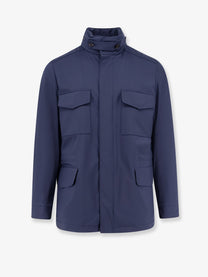 Loro Piana Men's Traveller Windmate® Storm System® Fabric Jacket Blue