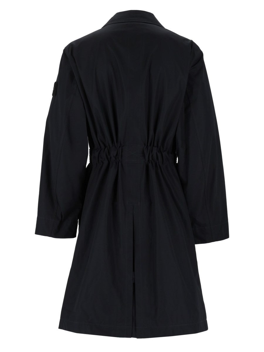 Stone Island Men's Trench with Belt Black, view 2