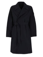 Stone Island Men's Trench with Belt Black