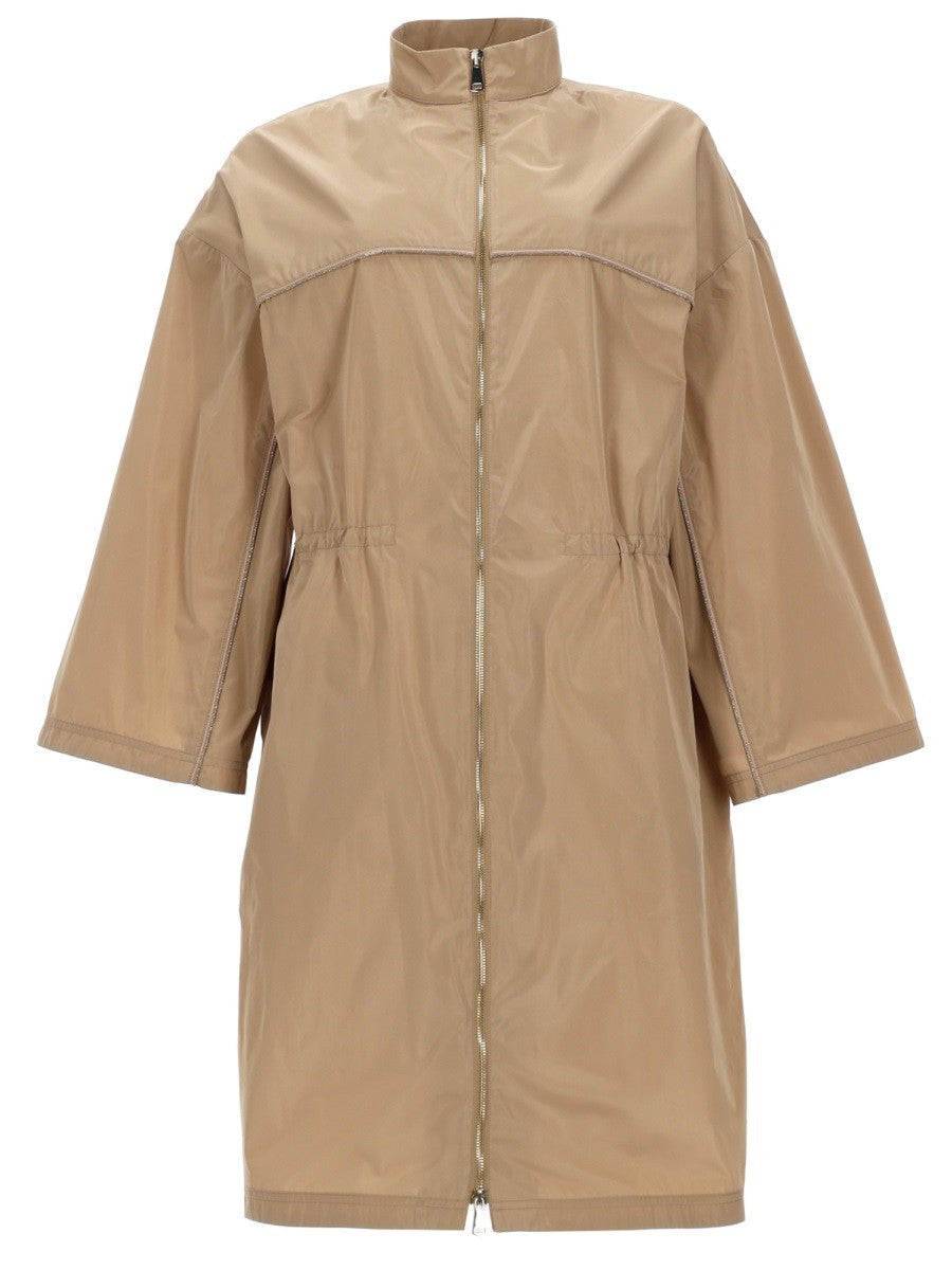 Fabiana Filippi Women's Trench Con Zip Beige