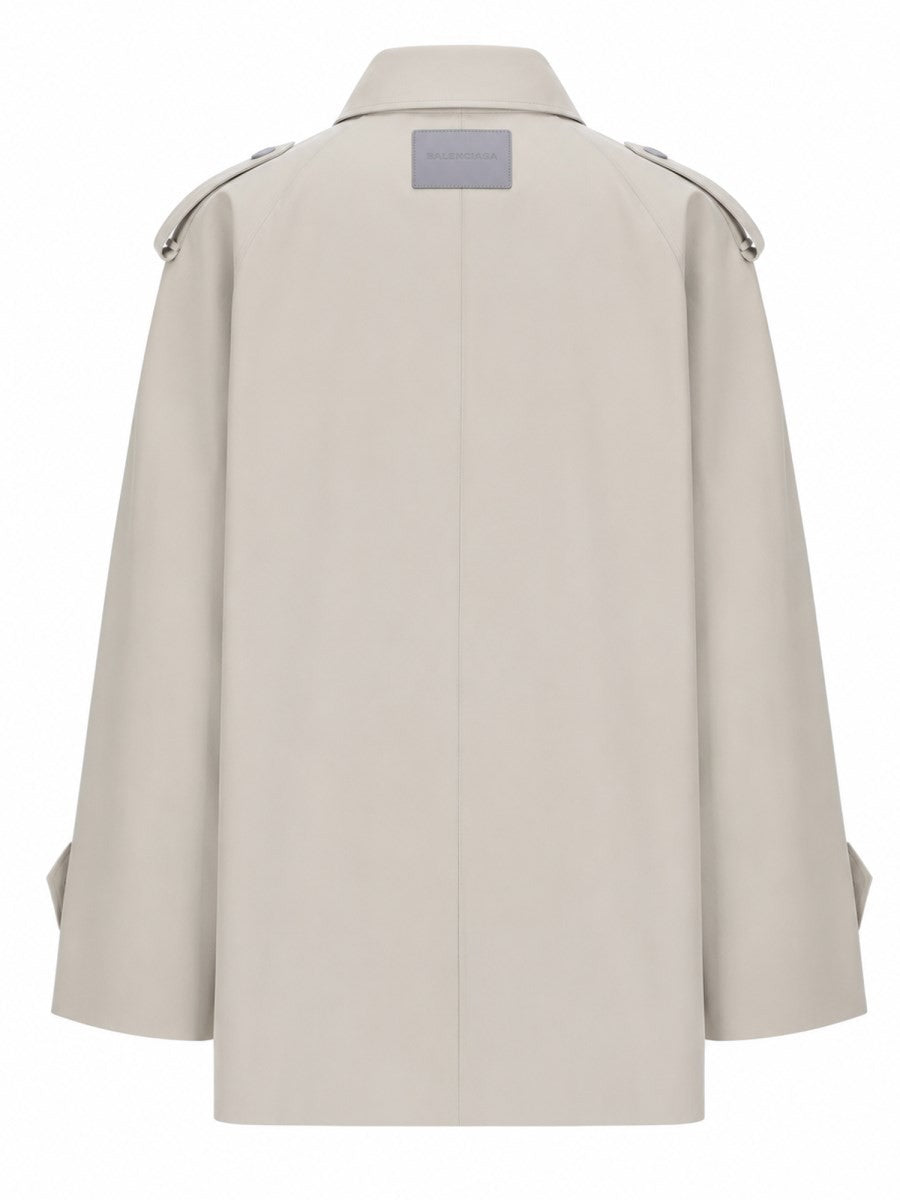 Balenciaga Women's Trench Doppiopetto Beige, view 3