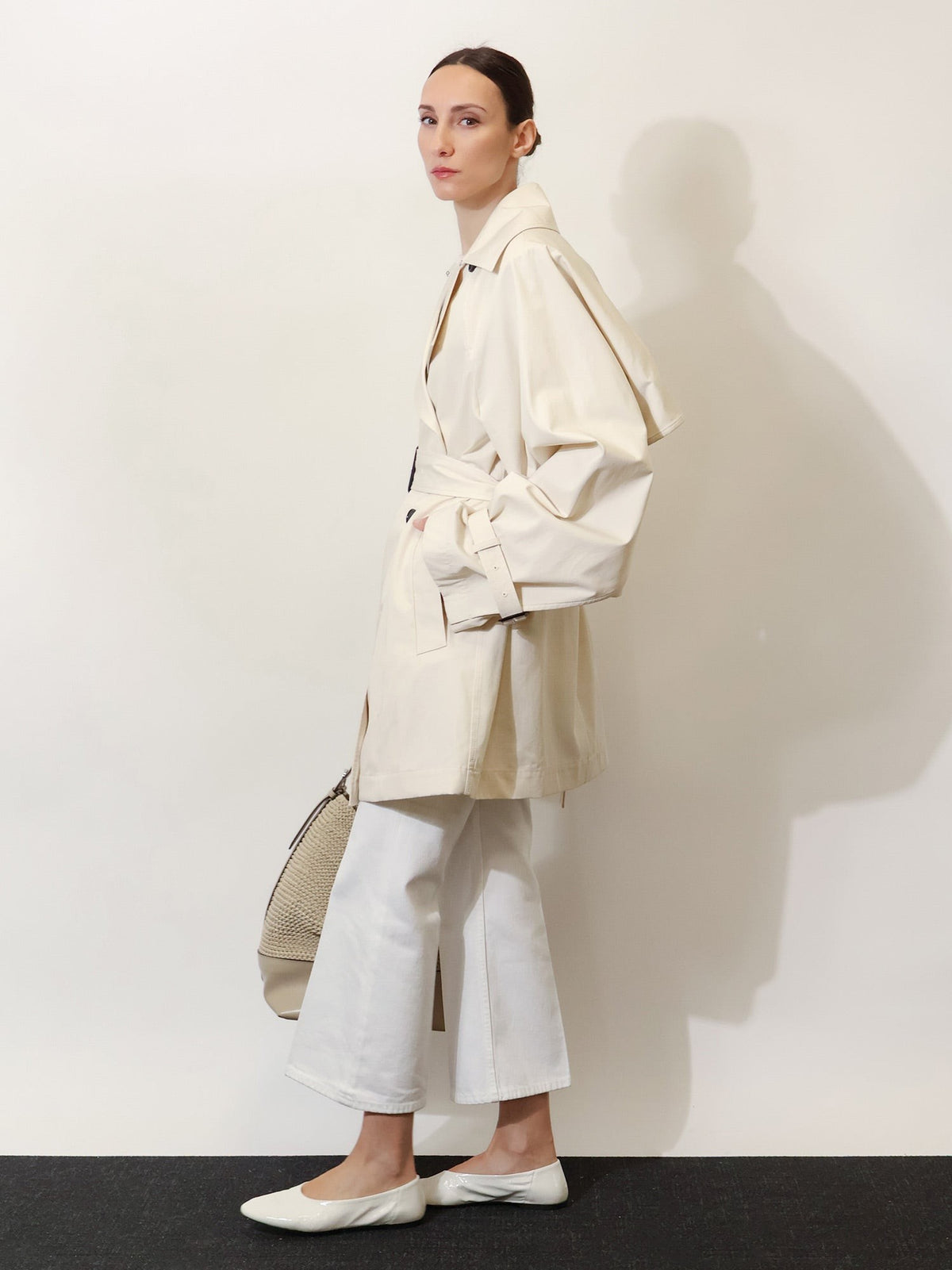Toteme Women's Trench Washed Cotton Beige, view 2