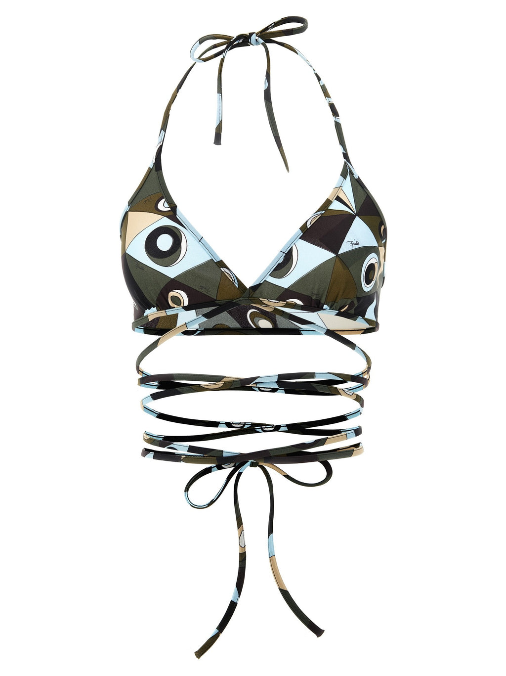 Emilio Pucci Triangle Bikini Top Gold