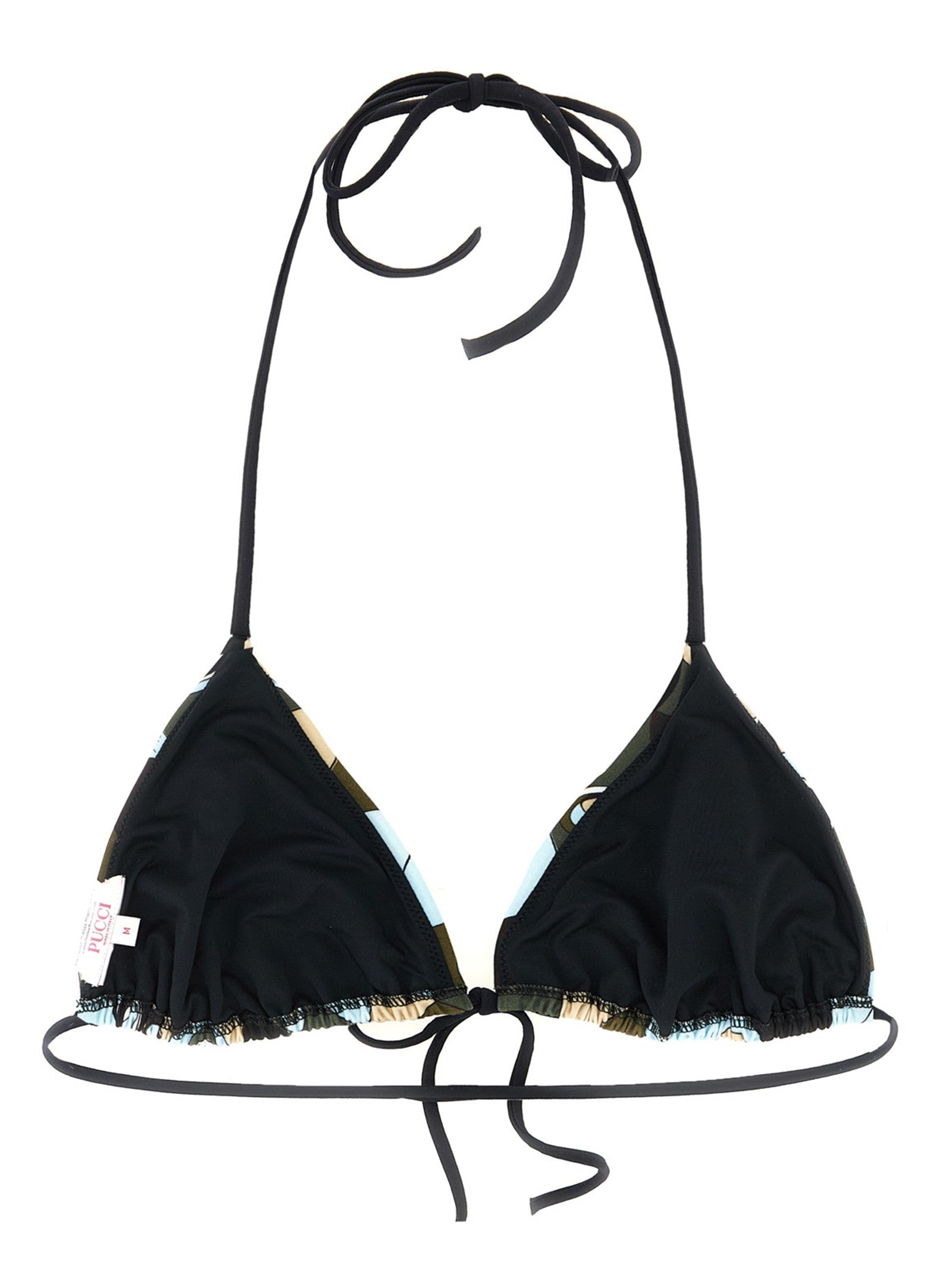 Emilio Pucci Triangle Bikini Top Gold