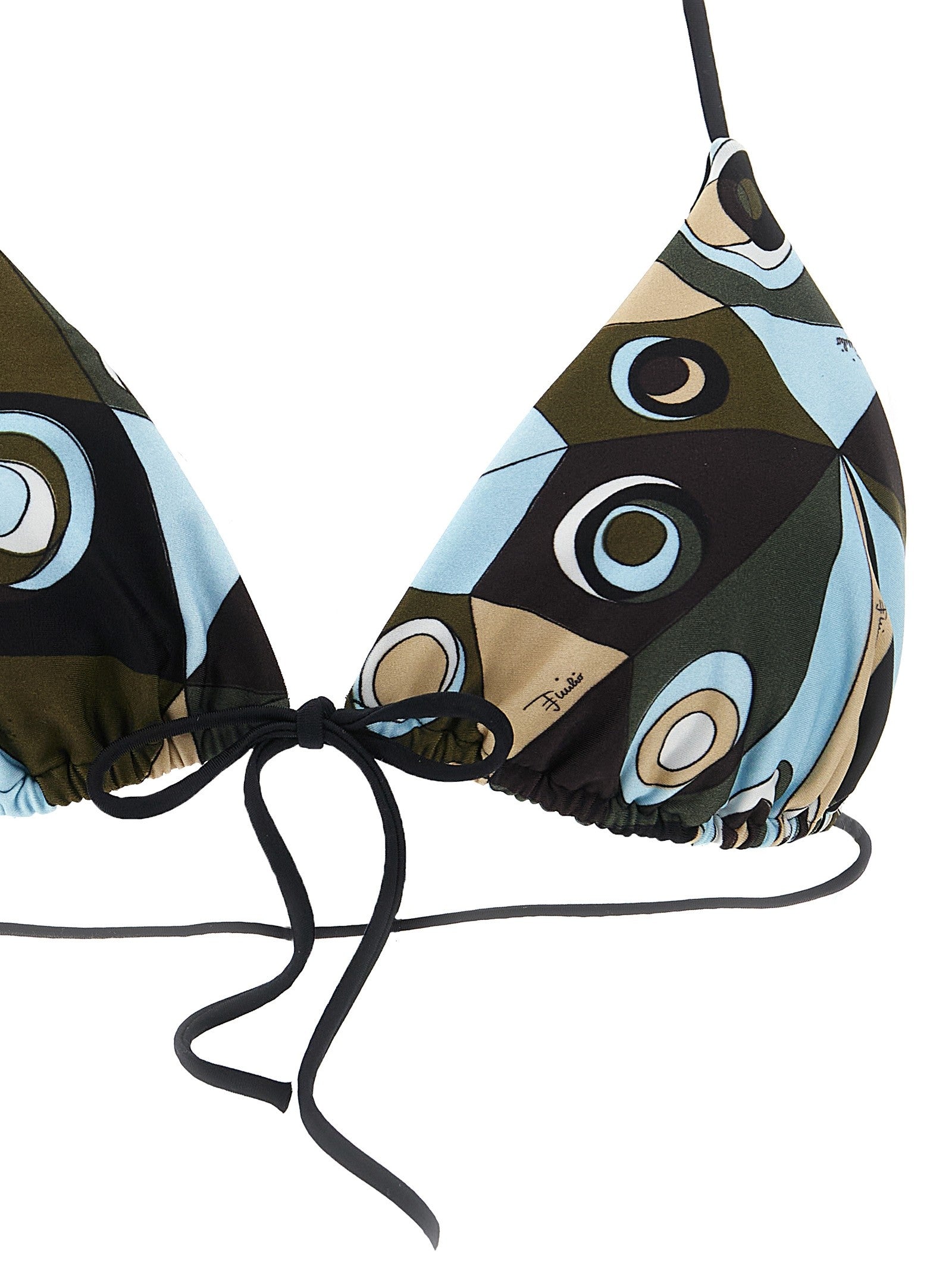 Emilio Pucci Triangle Bikini Top Gold